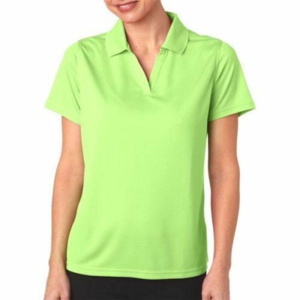 Outer Banks Polo Shirt Women Large Green NWOT Cool Dri Performance V-neck